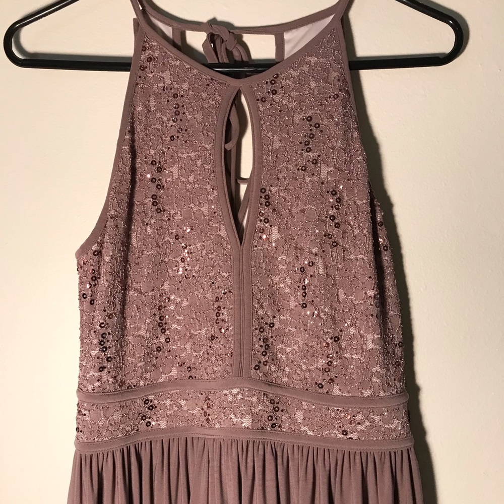 Long Nude Brown Prom/Homecoming Dress